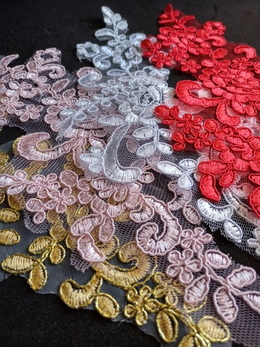 2er set blumen spitze - set,