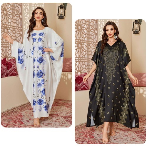 Kaftan kleid lang morgenmantel - kleid,