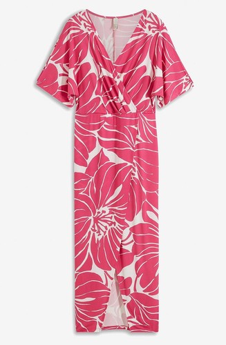 Kleid mit tiefem - , ausschnitt