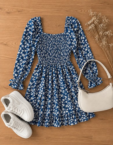 Shein kleid blau weiß - shein,