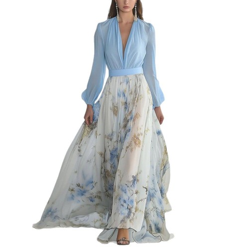 Damen maxikleid blumenmuster - damen,
