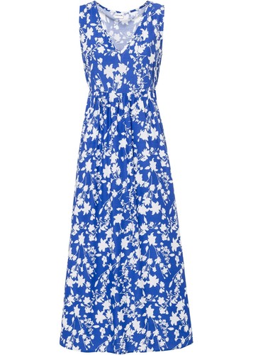 Kleid blau weiß - kleid,