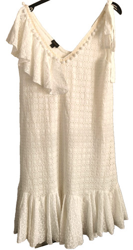Weißes boho spitzenkleid - weißes,