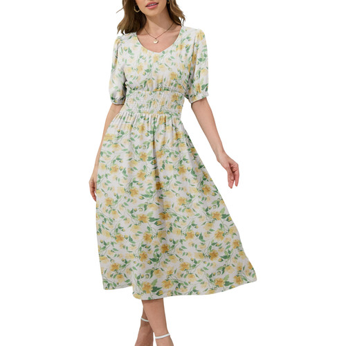 Damen sommerkleid midi - damen,