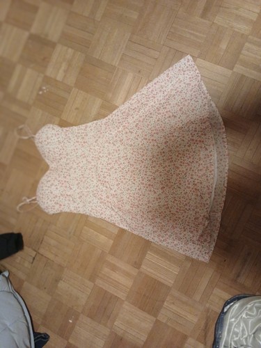 Weißes kleid mit rosa blumen - weißes,